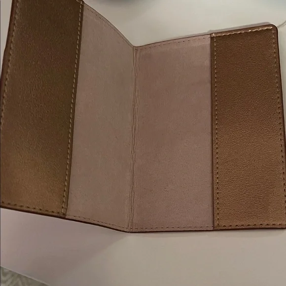 Rose Gold Passport Holder with White Text - Picture 2 of 2